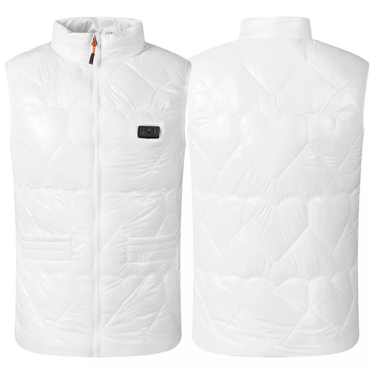 15 Areas Heated Shiny Vest For Women With 3 Independent Temperature Control, Size: S
