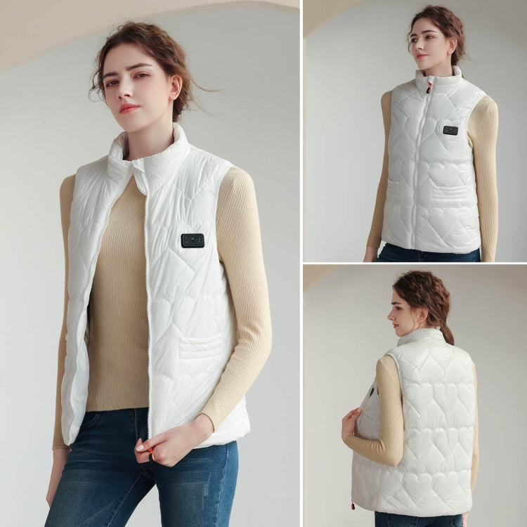 15 Areas Heated Shiny Vest For Women With 3 Independent Temperature Control, Size: S
