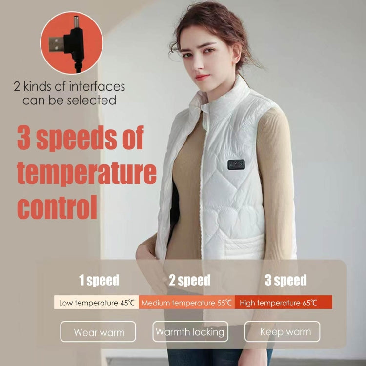 15 Areas Heated Shiny Vest For Women With 3 Independent Temperature Control, Size: XXXL