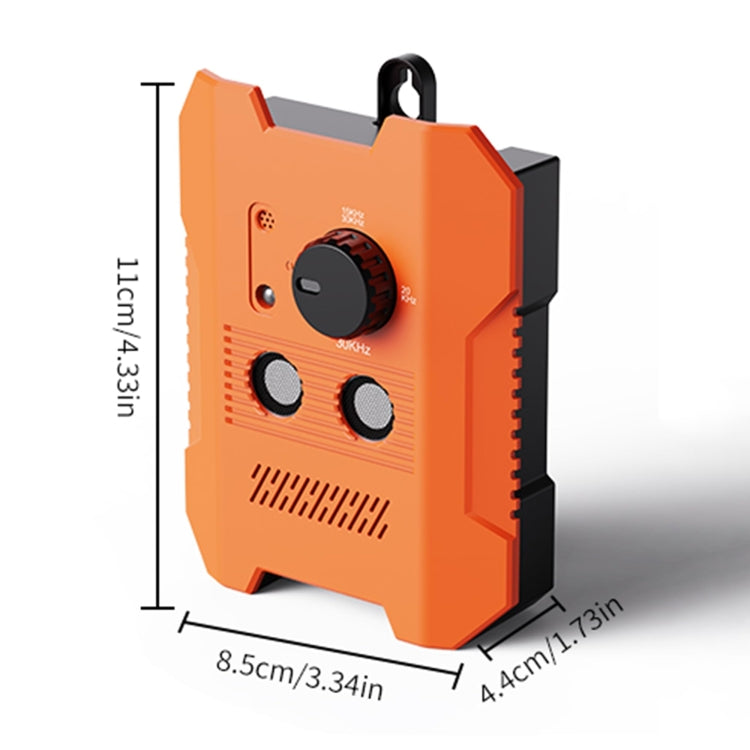 Ultrasonic Bark Stopper Anti-barking Dog Training Device With 3 Modes - Orange