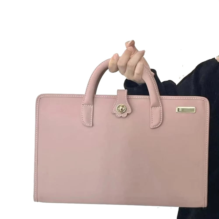 14 Inch Pink Girl Style PU Laptop Bag Protective Case with Handle
