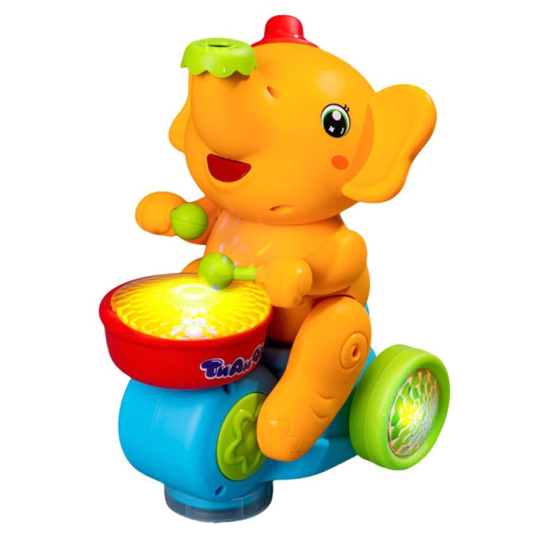 Children Electric Ball Blowing Drumming Elephant Sound Light Toy Car