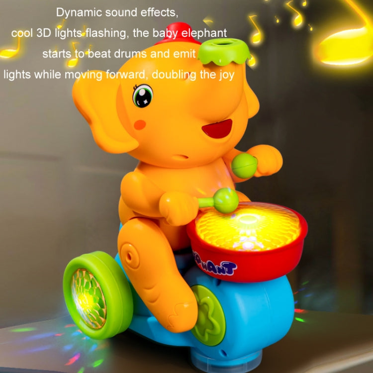 Children Electric Ball Blowing Drumming Elephant Sound Light Toy Car