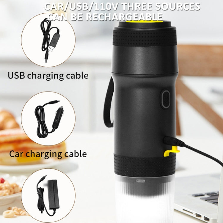 12V 3 In 1 Car Self-heating Coffee Machine Compatible With Large / Small Capsules and Ground Coffee, EU Plug