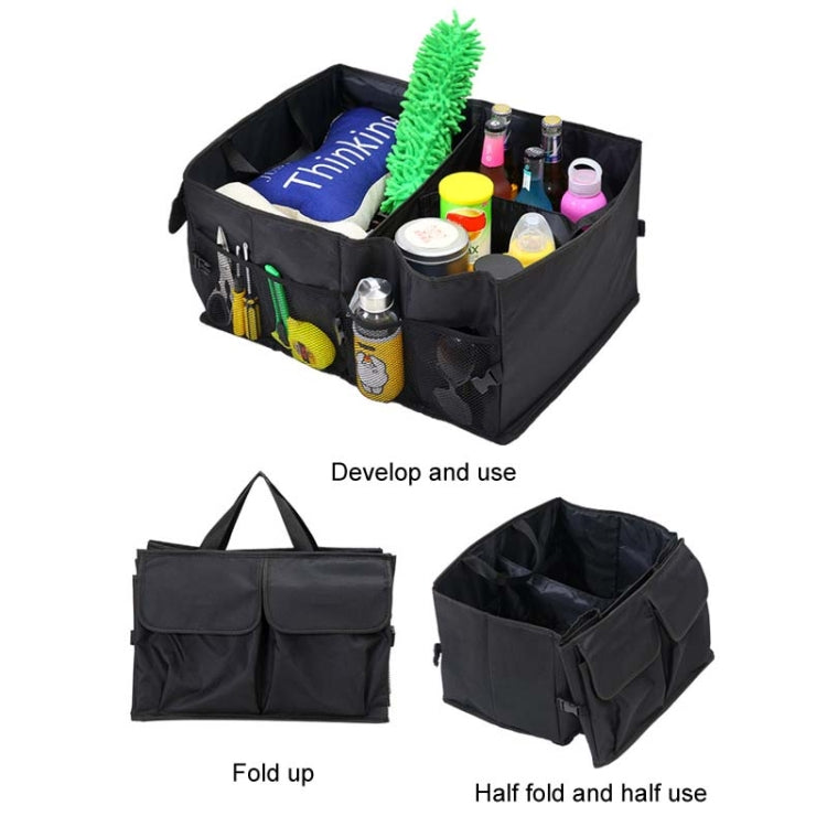 Car Trunk Portable Foldable Organizing And Storing Box - Black