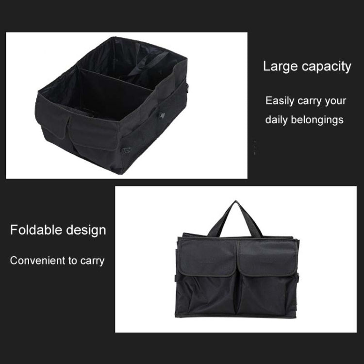 Car Trunk Portable Foldable Organizing And Storing Box - Black