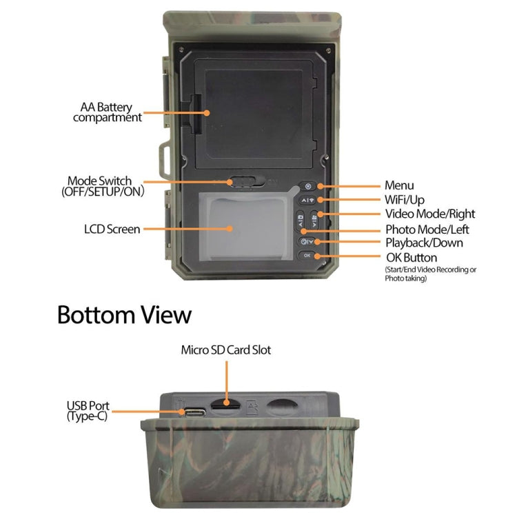 HC600A HD Night Vision Infrared Motion Detection Hunting Camera with Solar Panel