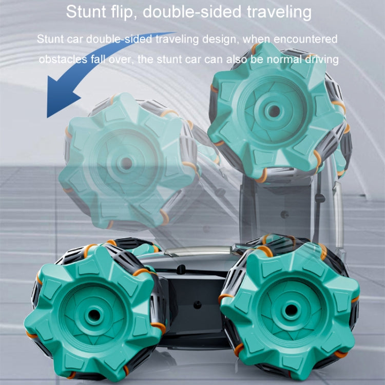 2.4G Stunt RC Car Drift Car Double-sided Racing Tumble Buggy Toy, Style: Single RC Blue
