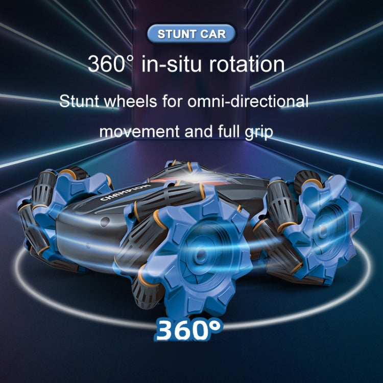 2.4G Stunt RC Car Drift Car Double-sided Racing Tumble Buggy Toy, Style: Single RC Blue