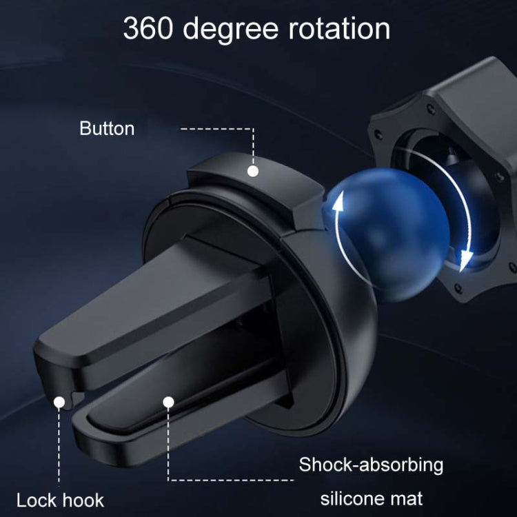 Car Air Vent Multifunctional Universal Cell Phone Navigation Holder - Black