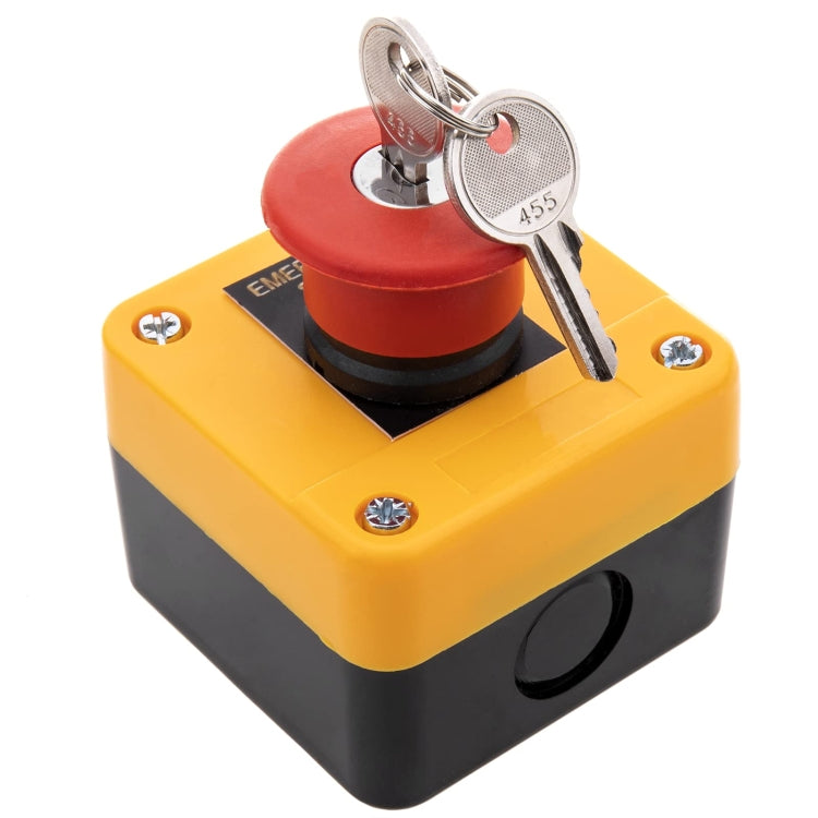 Elevator Pit Platform High-position Emergency Stop Switch With Bottom Box + Key - 1 Normally Open 1 Normally Closed