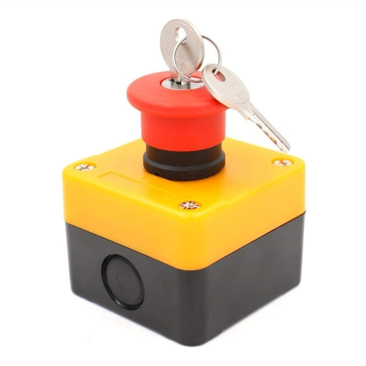 Elevator Pit Platform High-position Emergency Stop Switch With Bottom Box + Key - 1 Normally Open 1 Normally Closed