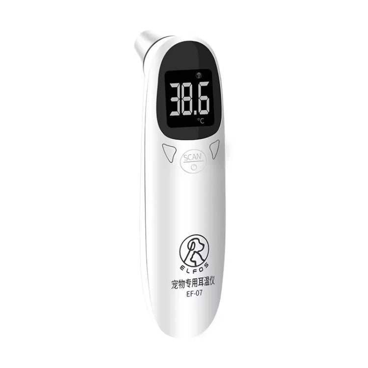 ELOFS EF-07 Pet Dog Cat Ear Digital Thermometer Accurate Infrared Measuring Animal Thermometer - White