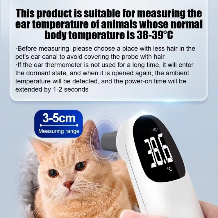 ELOFS EF-07 Pet Dog Cat Ear Digital Thermometer Accurate Infrared Measuring Animal Thermometer - White