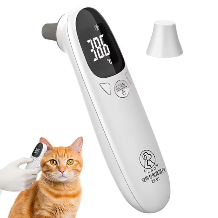 ELOFS EF-07 Pet Dog Cat Ear Digital Thermometer Accurate Infrared Measuring Animal Thermometer - White