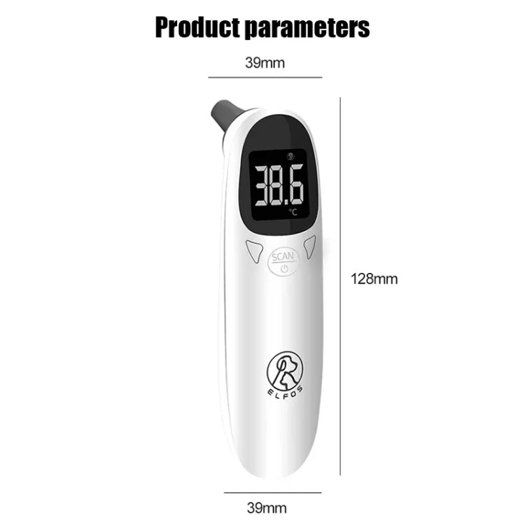 ELOFS EF-07 Pet Dog Cat Ear Digital Thermometer Accurate Infrared Measuring Animal Thermometer - White