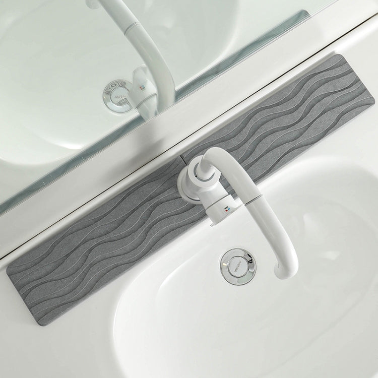 Diatomite Kitchen Water-Absorbent Drying Mat Bathroom Vanity Faucet Countertop Drainage Mat, Size: 40x10cm