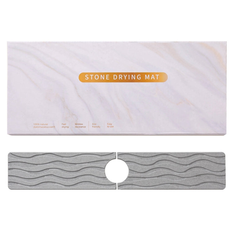 Diatomite Kitchen Water-Absorbent Drying Mat Bathroom Vanity Faucet Countertop Drainage Mat, Size: 40x10cm