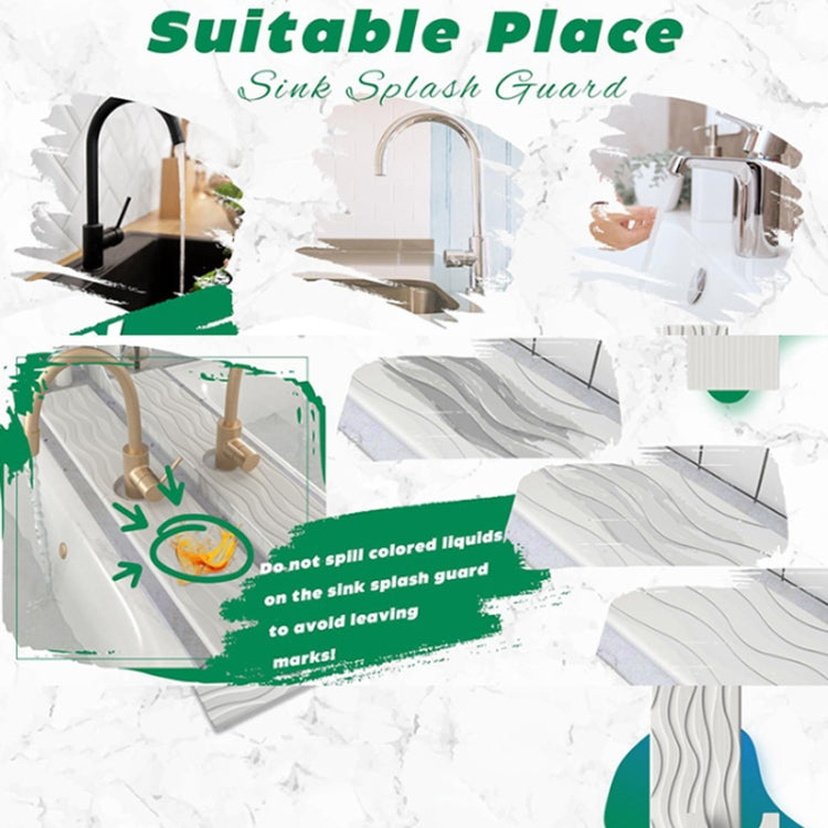 Diatomite Kitchen Water-Absorbent Drying Mat Bathroom Vanity Faucet Countertop Drainage Mat, Size: 40x10cm