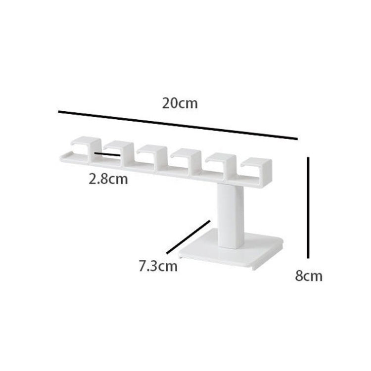 Punch-free Partition L-shaped Headband and Hair Accessories Storage Rack Hat Storage Shelf - White