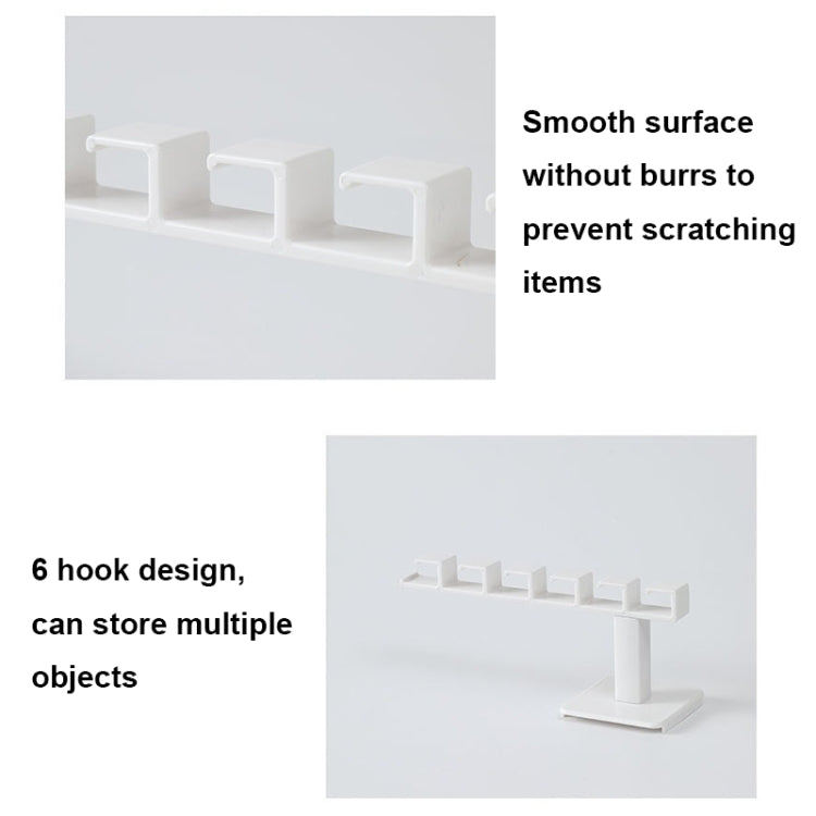 Punch-free Partition L-shaped Headband and Hair Accessories Storage Rack Hat Storage Shelf - White