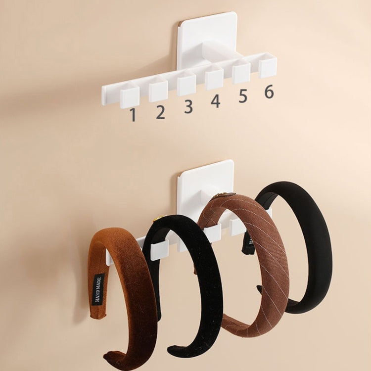 Punch-free Partition L-shaped Headband and Hair Accessories Storage Rack Hat Storage Shelf - White