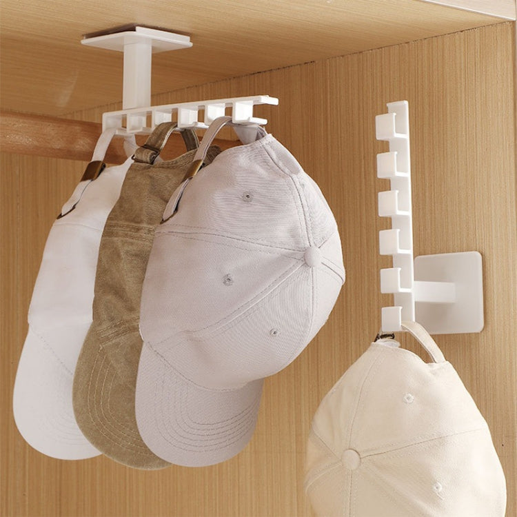 Punch-free Partition L-shaped Headband and Hair Accessories Storage Rack Hat Storage Shelf - White