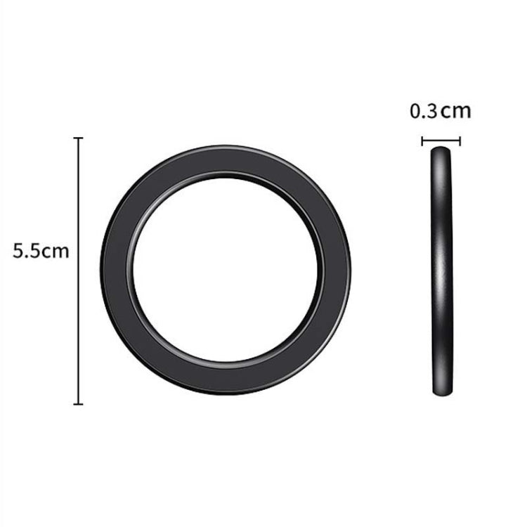Magnetic Wall Mount Zinc Alloy Car Phone Holder Mobile Phone Magnetic Ring - Black