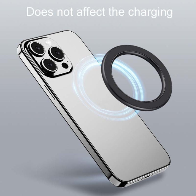 Magnetic Wall Mount Zinc Alloy Car Phone Holder Mobile Phone Magnetic Ring - Black