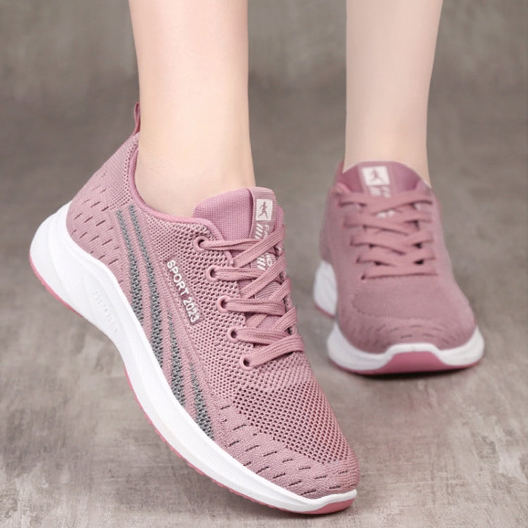 Women Casual Shoes Breathable Sneakers Versatile Comfortable Soft Sole Mesh Running Shoes, Size: 40