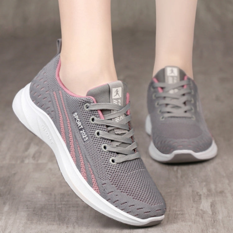 Women Casual Shoes Breathable Sneakers Versatile Comfortable Soft Sole Mesh Running Shoes, Size: 40