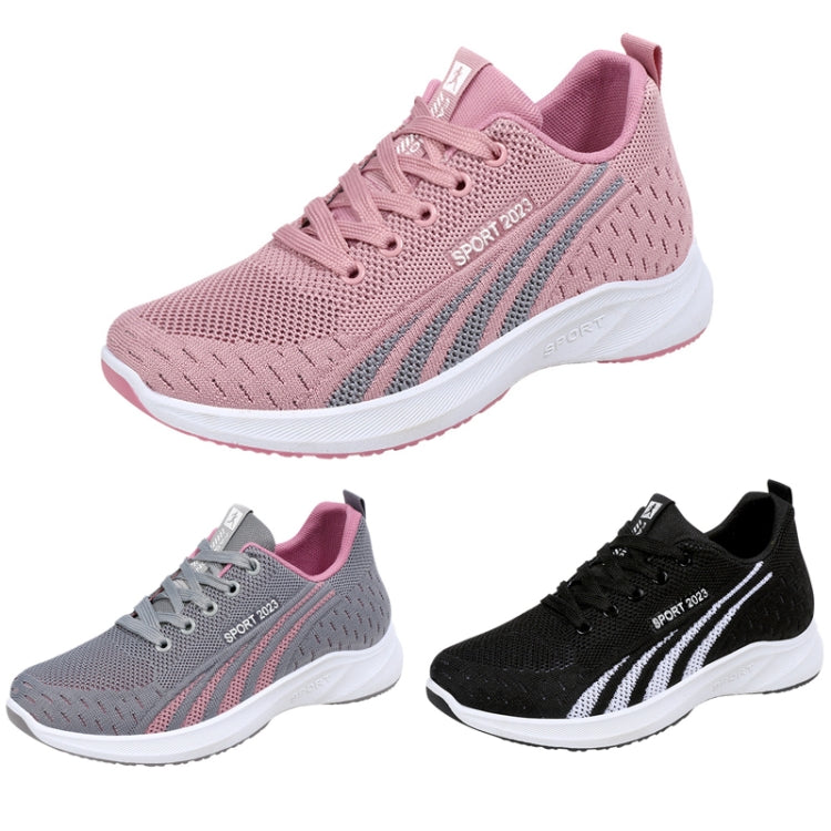 Women Casual Shoes Breathable Sneakers Versatile Comfortable Soft Sole Mesh Running Shoes, Size: 40