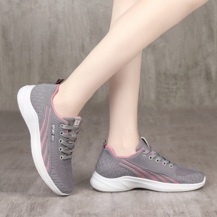Women Casual Shoes Breathable Sneakers Versatile Comfortable Soft Sole Mesh Running Shoes, Size: 40