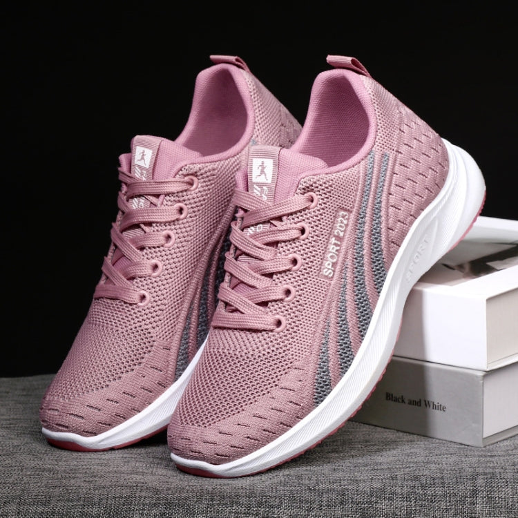 Women Casual Shoes Breathable Sneakers Versatile Comfortable Soft Sole Mesh Running Shoes, Size: 40