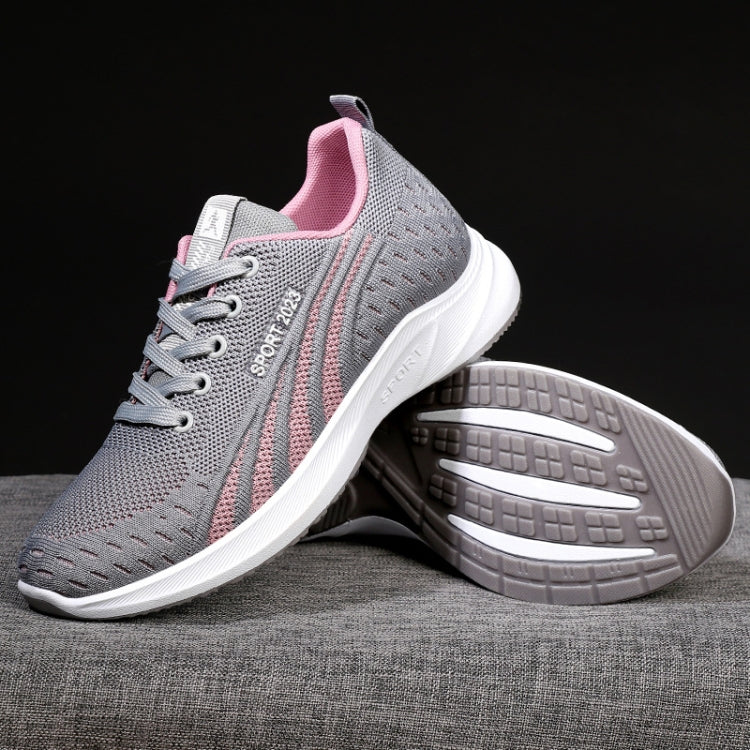 Women Casual Shoes Breathable Sneakers Versatile Comfortable Soft Sole Mesh Running Shoes, Size: 40