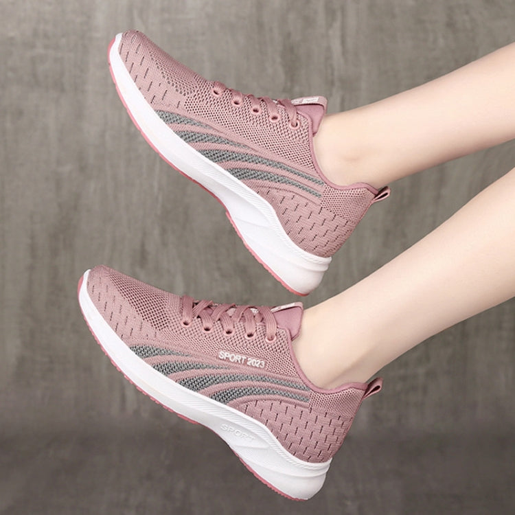 Women Casual Shoes Breathable Sneakers Versatile Comfortable Soft Sole Mesh Running Shoes, Size: 40
