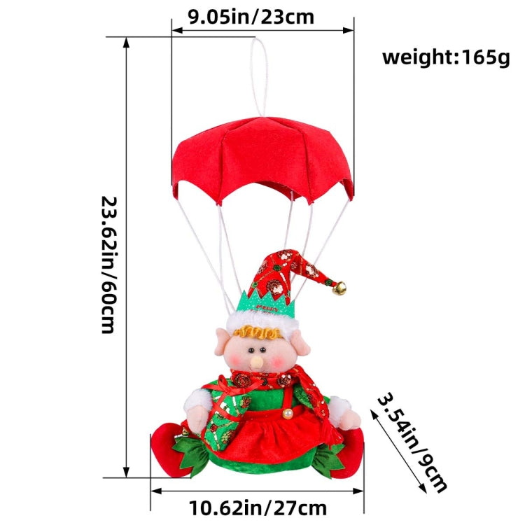 Christmas Elf Parachute Fabric Figurine Decoration Pendant
