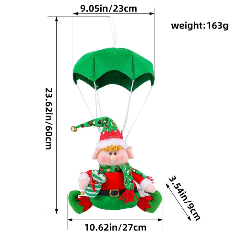 Christmas Elf Parachute Fabric Figurine Decoration Pendant