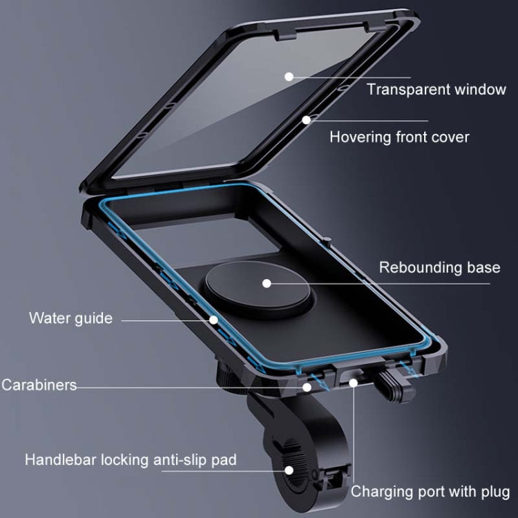 Bicycle Fixed Rotatable Waterproof Cell Phone Navigation Bracket, Style: Rearview Mirror Model