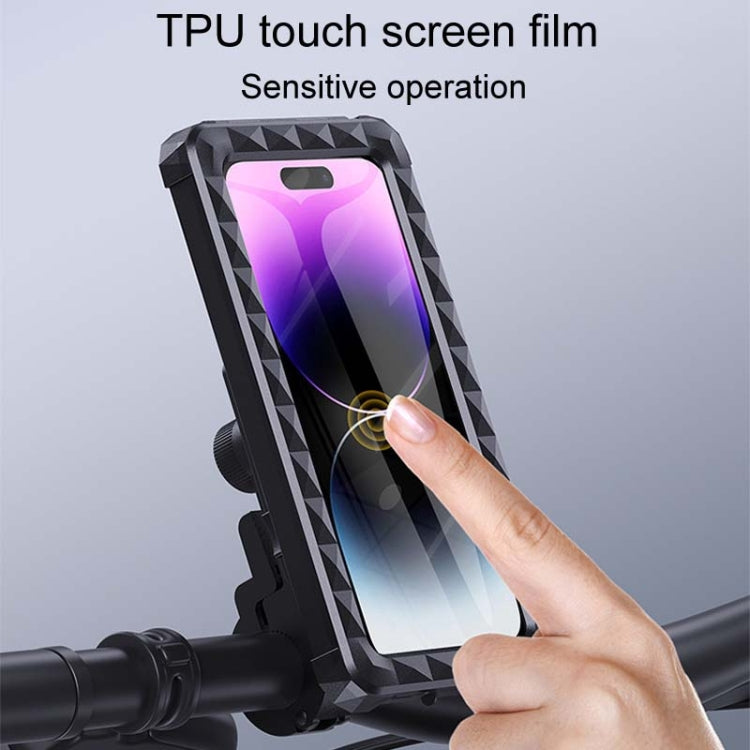 Bicycle Fixed Rotatable Waterproof Cell Phone Navigation Bracket, Style: Handlebar Model