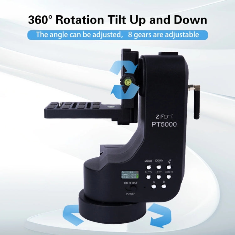Zifon PT-5000 360 Panoramic Mirror Rotating Dual Axis Camera Remote Control Motorised Gimbal, EU Plug