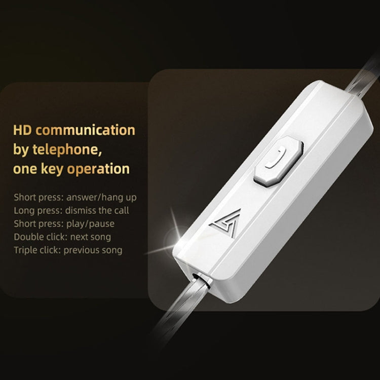 QKZ HBB With Microphone 3.5mm Mobile Phone Earphones Sports In-Ear Pluggable Stage Earphone