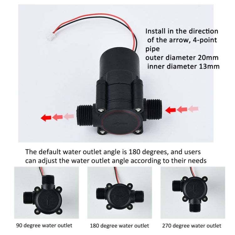 Pipeline Water Flow Generator DC Output for Smart Faucets, Gas Water Heaters