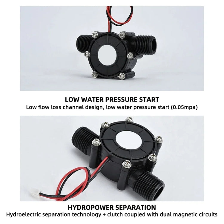 GOSO F50 0-80V Micro Hydroelectric Generator Voltage-stabilized DC Tap Water Flow Generator