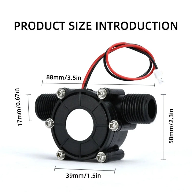 GOSO F50 0-80V Micro Hydroelectric Generator Voltage-stabilized DC Tap Water Flow Generator