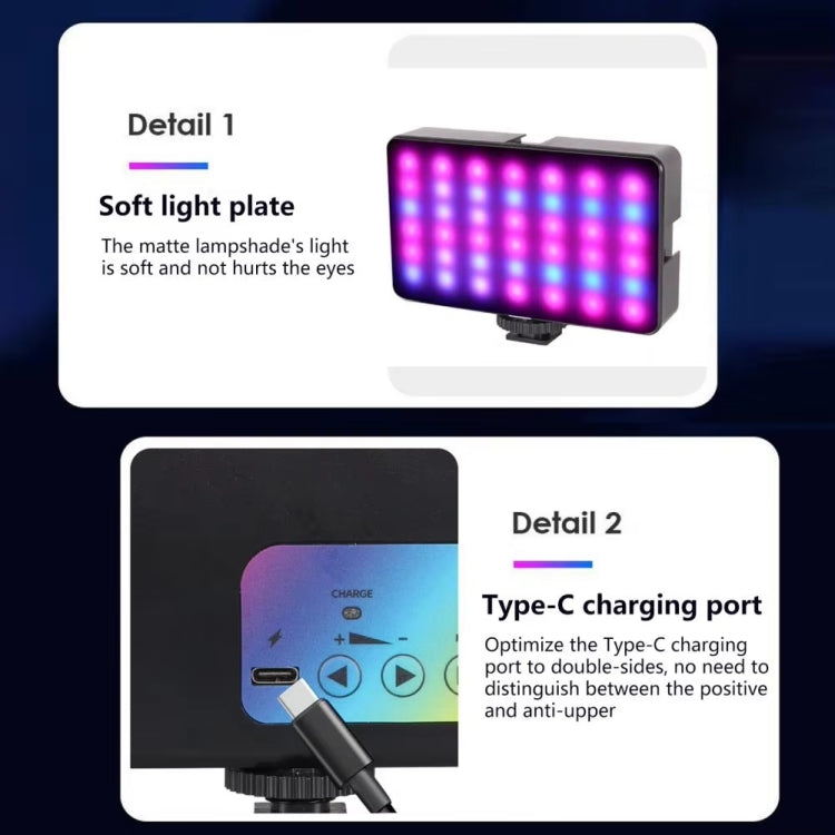WL-R2 Photography Fill Light Portable Full Color RGB Hit Light LED Video Pocket Light