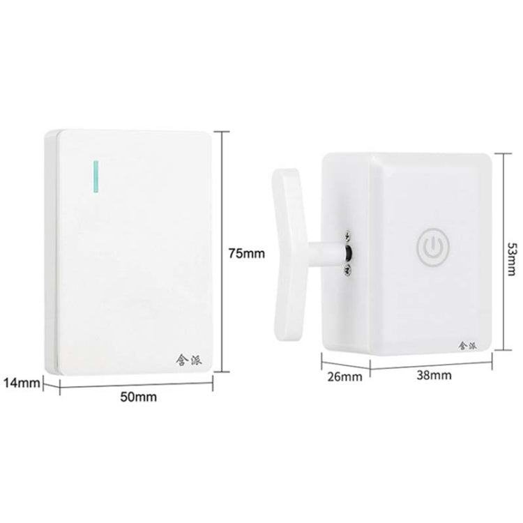 HanPai Intelligent Remote Control Home Use No Wiring Lazy Lights Off Tool - RF Model White