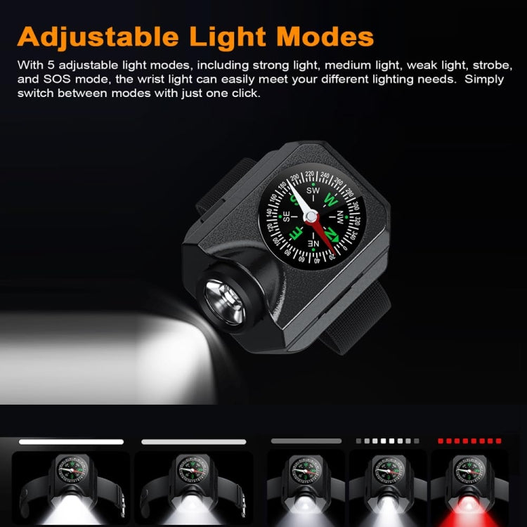 Outdoor Portable Night Running Multifunctional SOS Warning Wrist Light