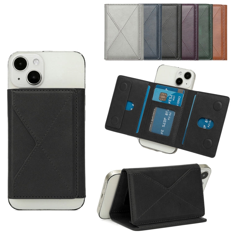 Mobile Phone MagSafe Wallet Three-Fold Card Holder With Stand