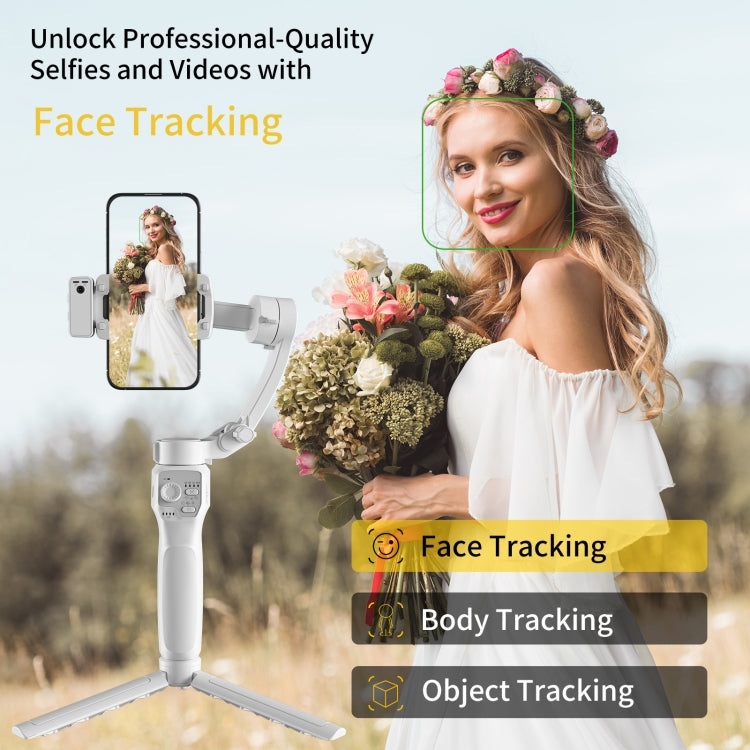 Three-Axis Anti-Shake Smart Gimbal Handheld Stabiliser With Face Follow Shot